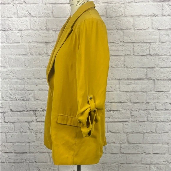 Tahari Mustard Open-Front Blazer Jacket - Picture 3 of 8